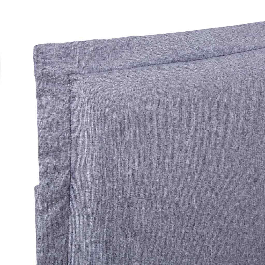 Bed Frame without Mattress Light Grey Fabric 135x190 cm Double