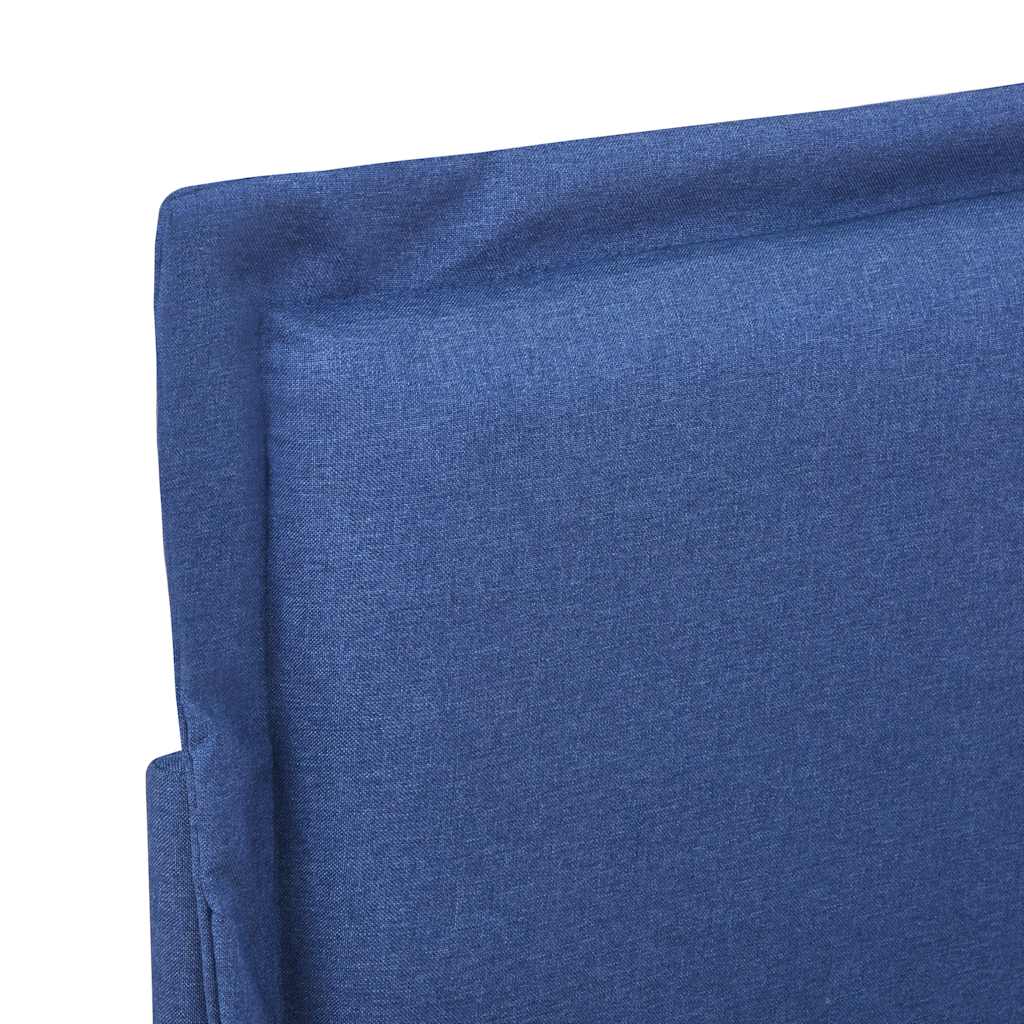 Bed Frame without Mattress Blue Fabric 150x200 cm King Size