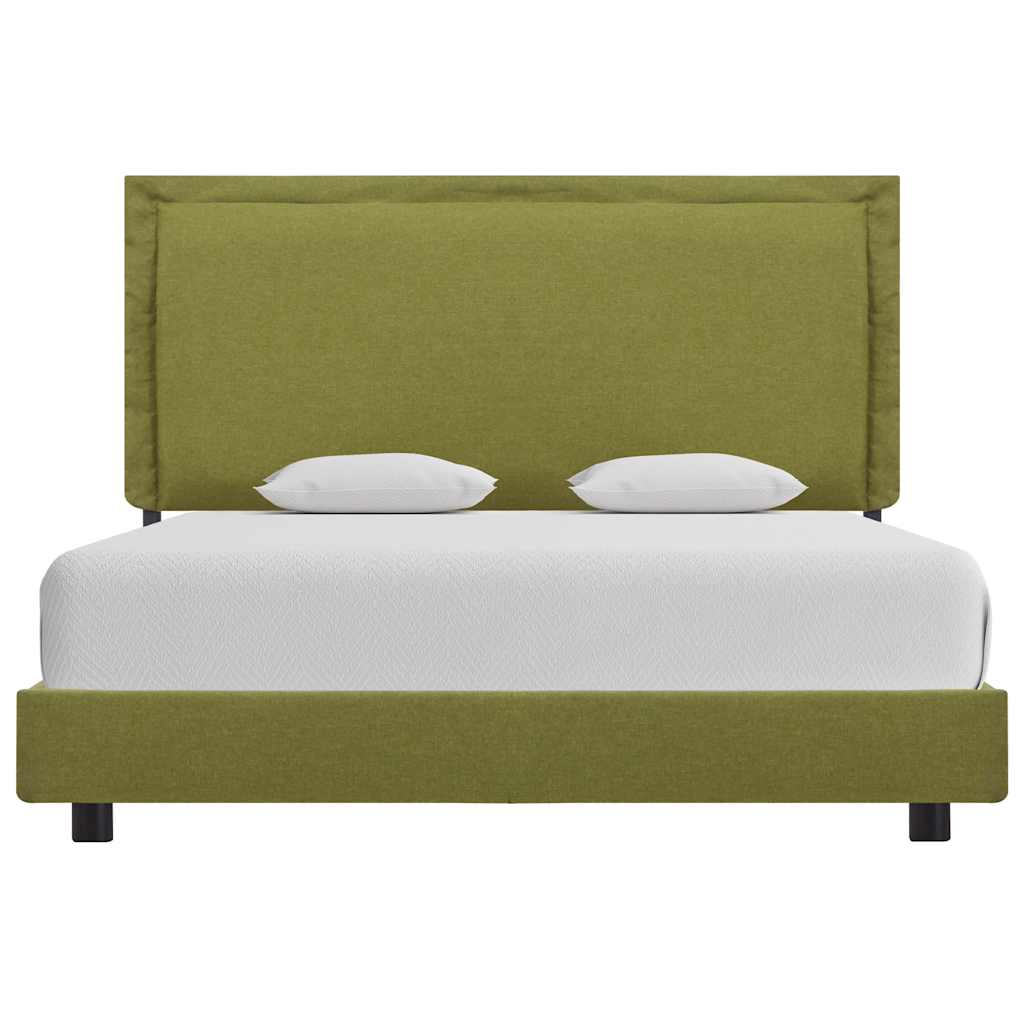Bed Frame without Mattress Green Fabric 135x190 cm Double