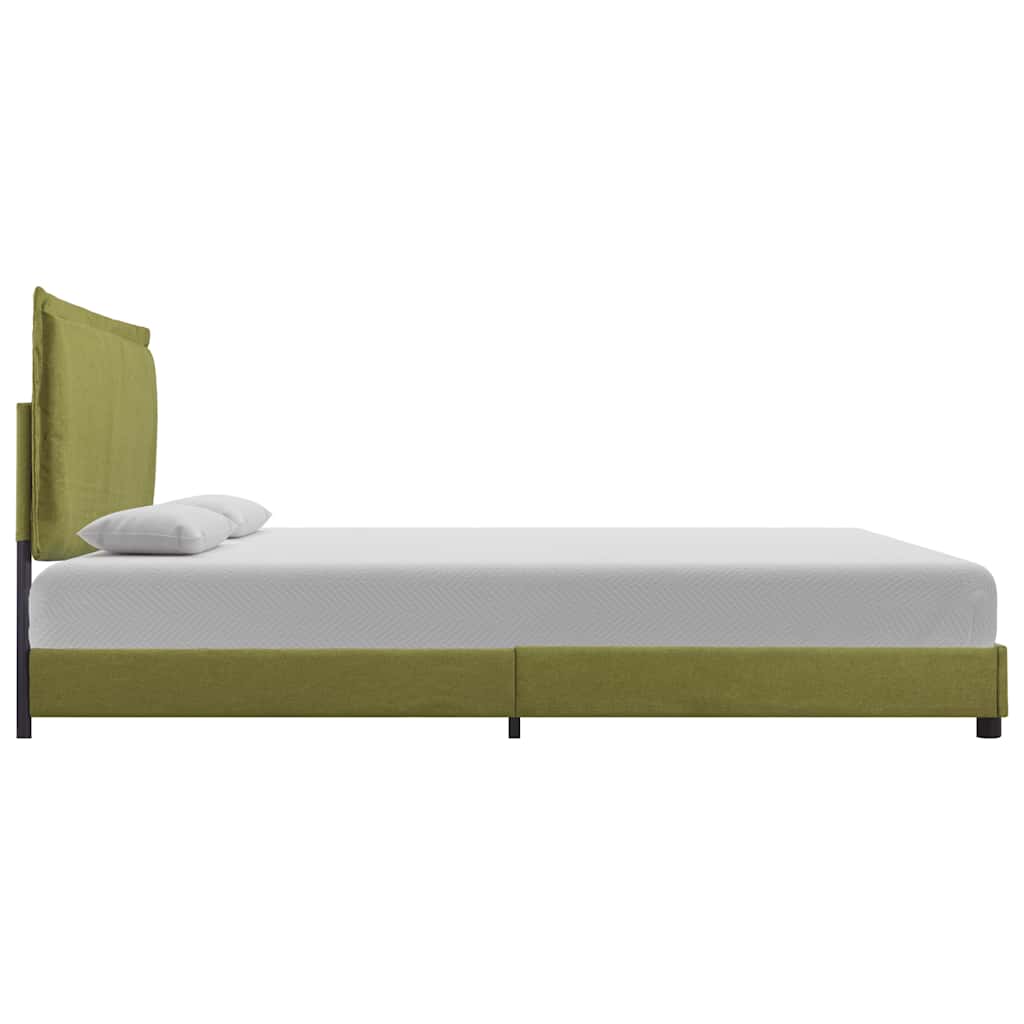 Bed Frame without Mattress Green Fabric 135x190 cm Double