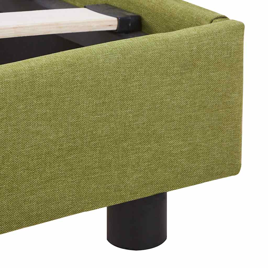 Bed Frame without Mattress Green Fabric 135x190 cm Double