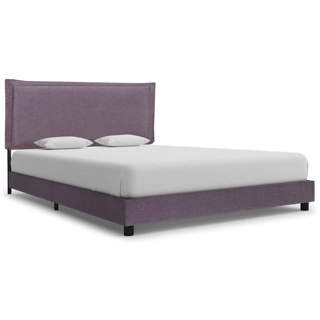 Bed Frame without Mattress Taupe Fabric 135x190 cm Double