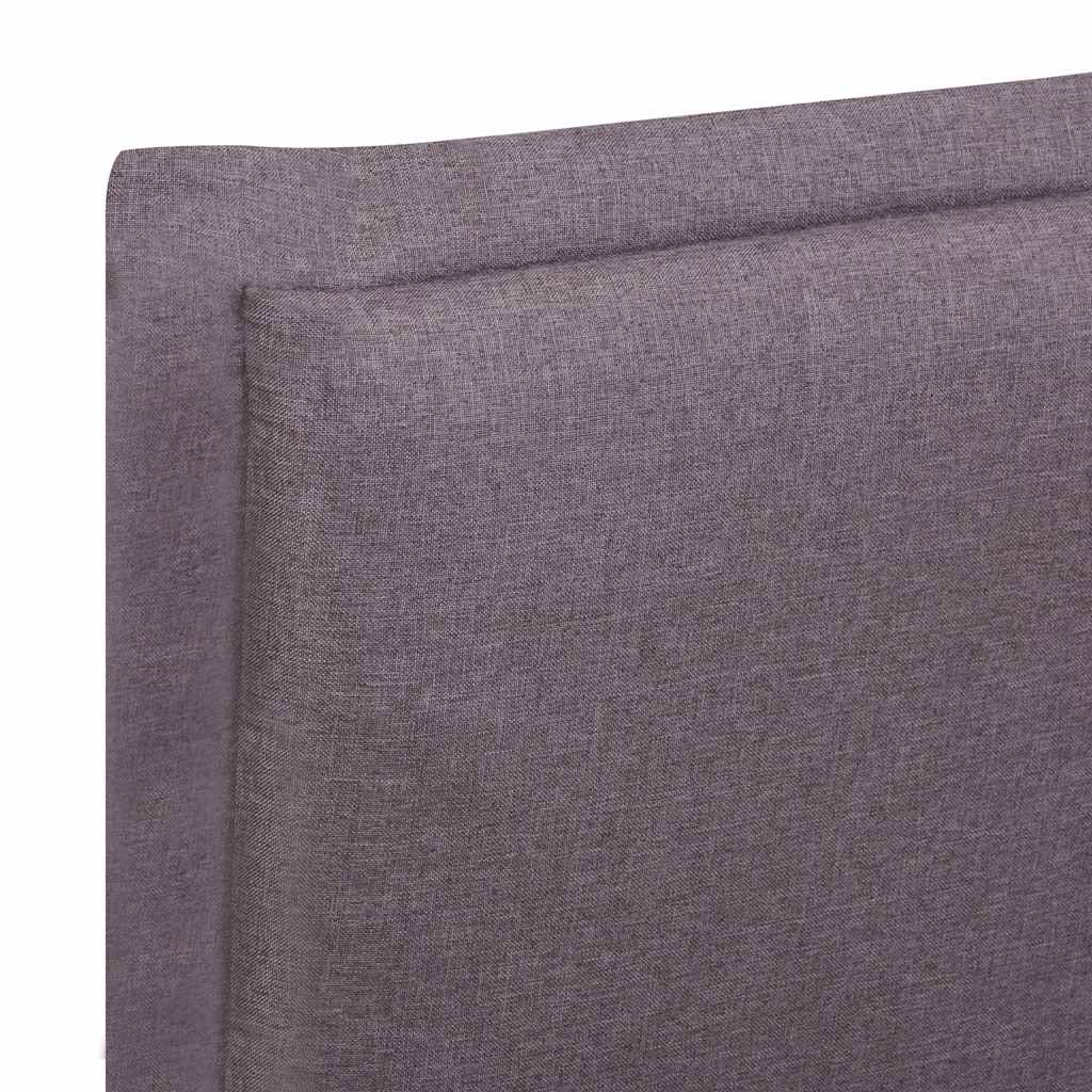 Bed Frame without Mattress Taupe Fabric 135x190 cm Double
