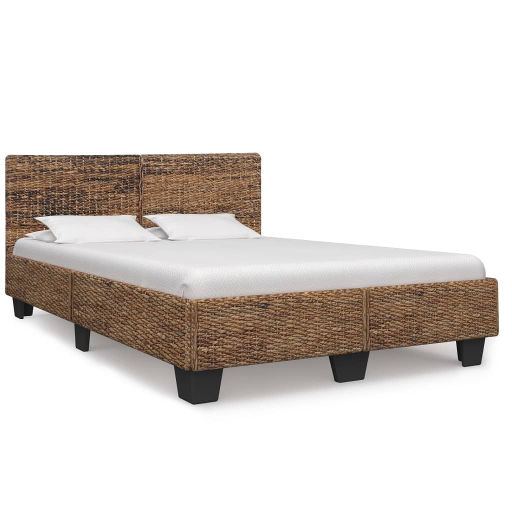 Bed Frame without Mattress Natural Rattan 140x200 cm