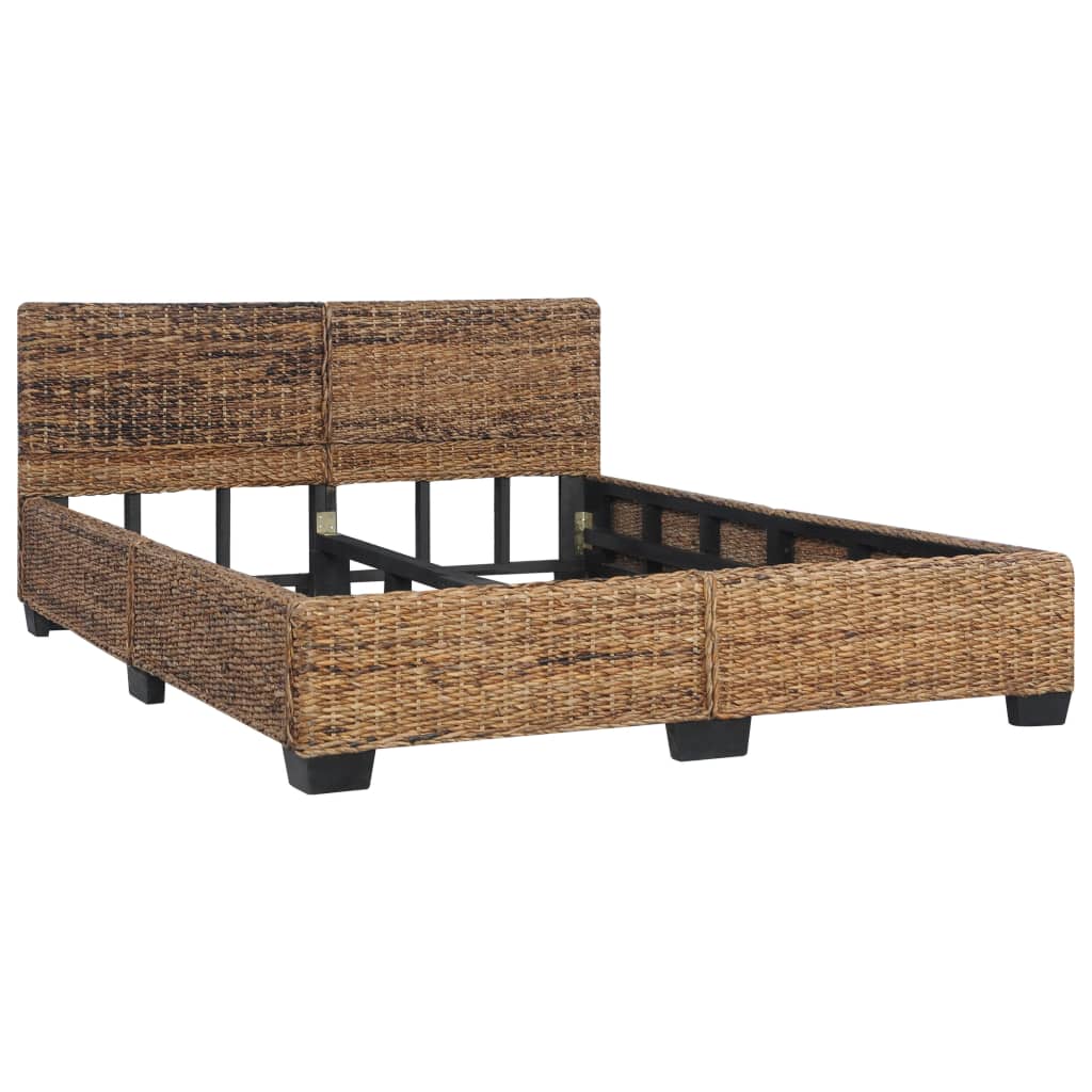Bed Frame without Mattress Natural Rattan 140x200 cm