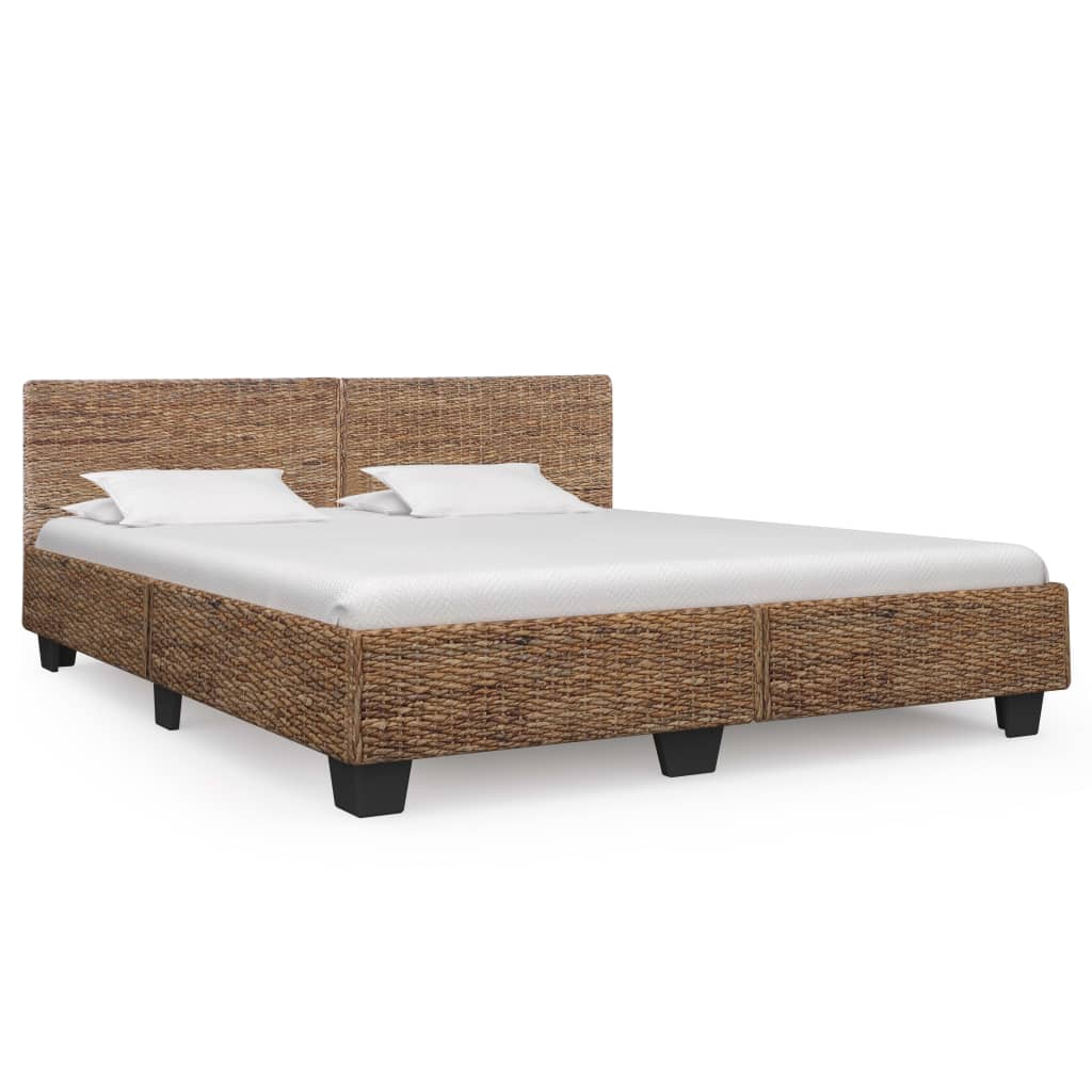 Bed Frame without Mattress Natural Rattan 180x200 cm Super King