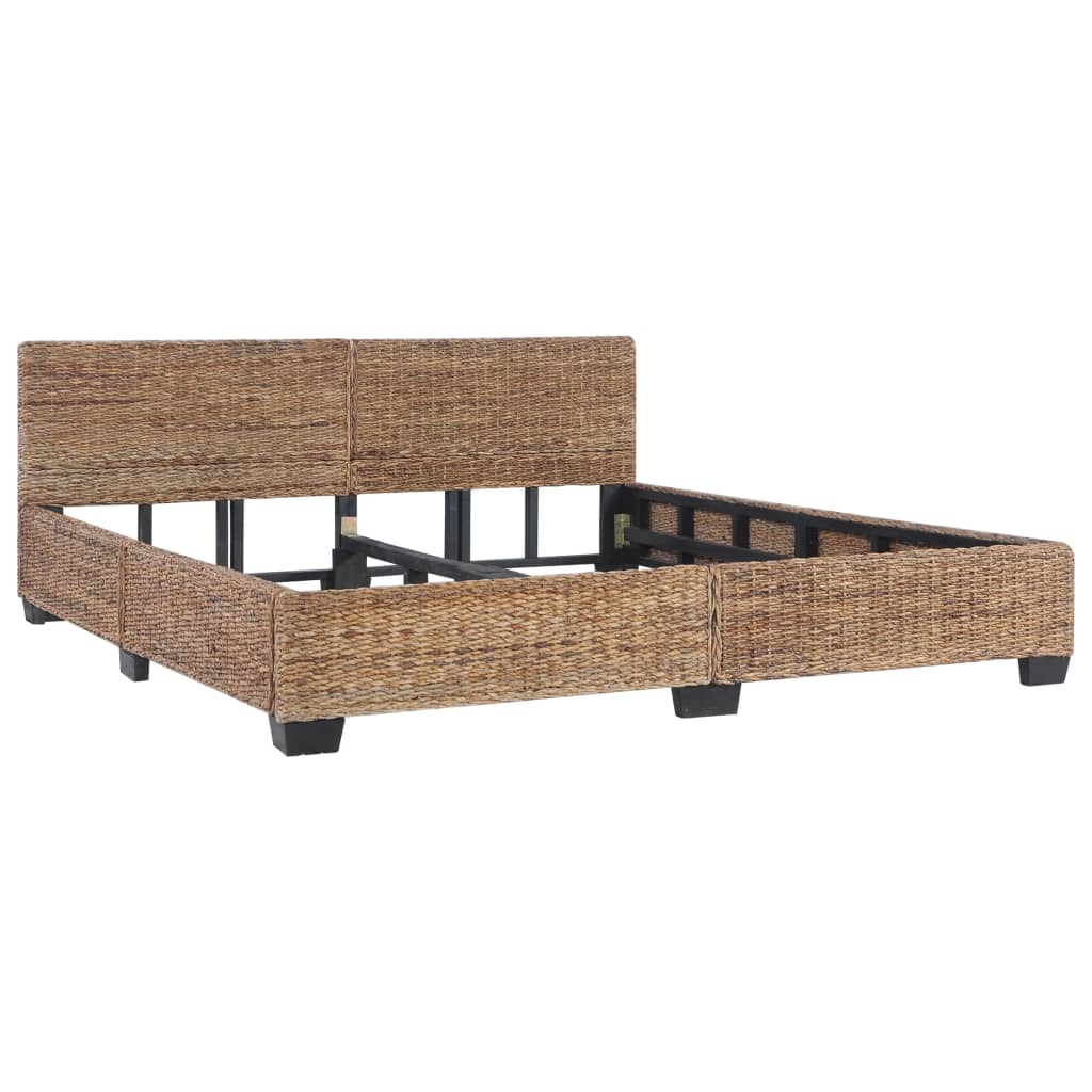 Bed Frame without Mattress Natural Rattan 180x200 cm Super King