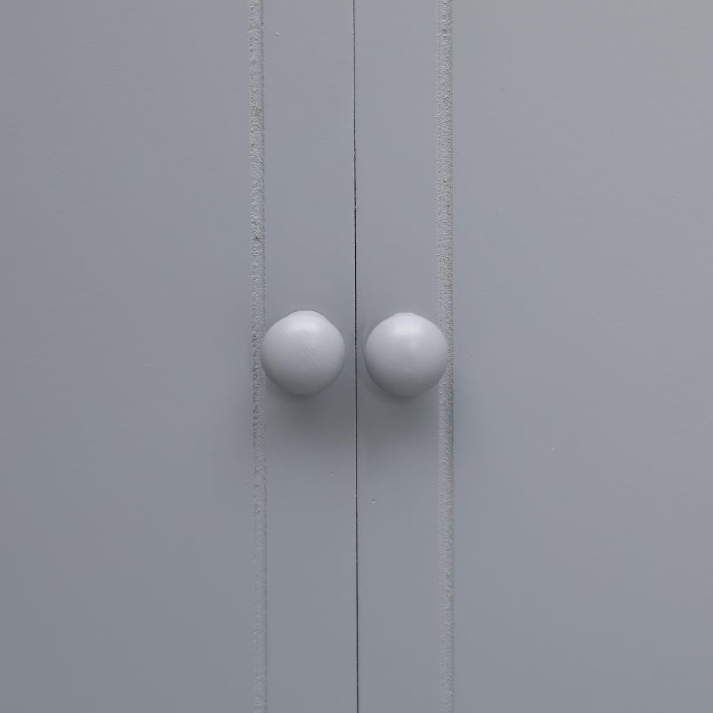 Bathroom Cabinet Grey 46x24x116 cm Paulownia Wood