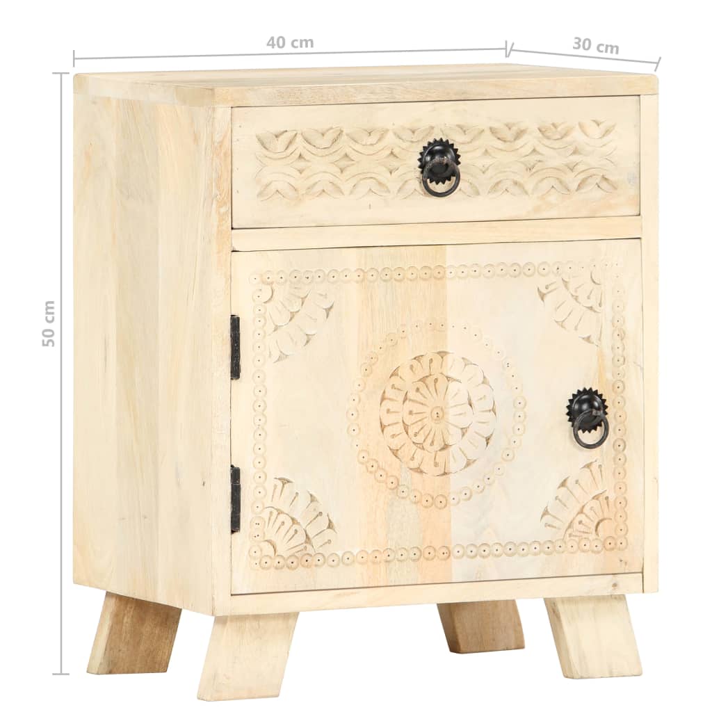 Bedside Cabinet 40x30x50 cm Solid Mango Wood