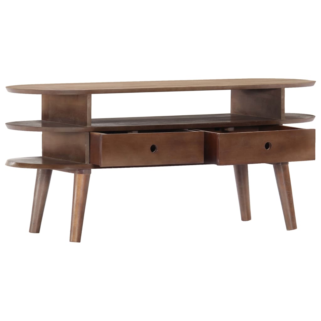 TV Cabinet 110x35x50 cm Solid Acacia Wood