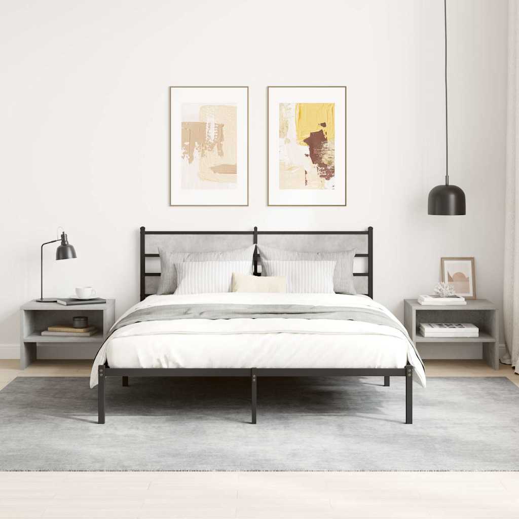 Bedside Cabinet Concrete Grey 40x30x30 cm Engineered Wood