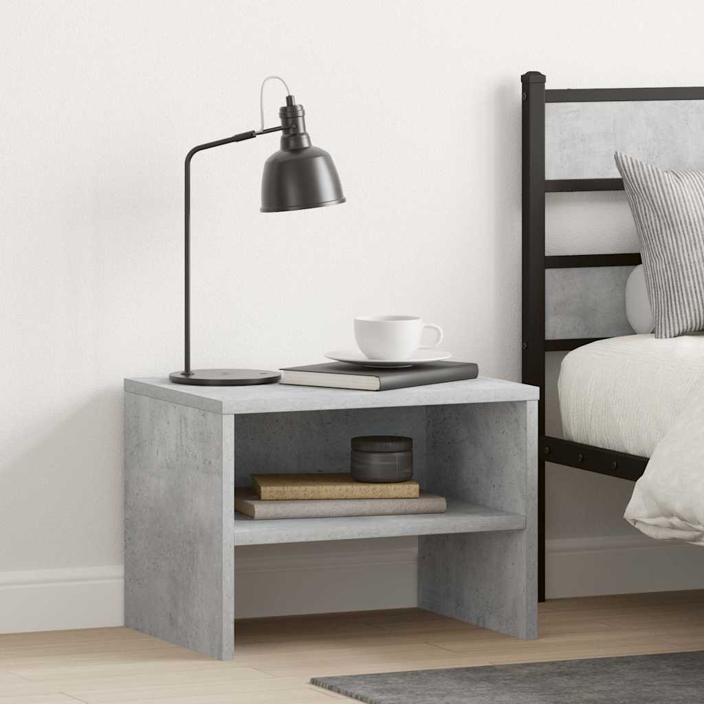 Bedside Cabinet Concrete Grey 40x30x30 cm Engineered Wood