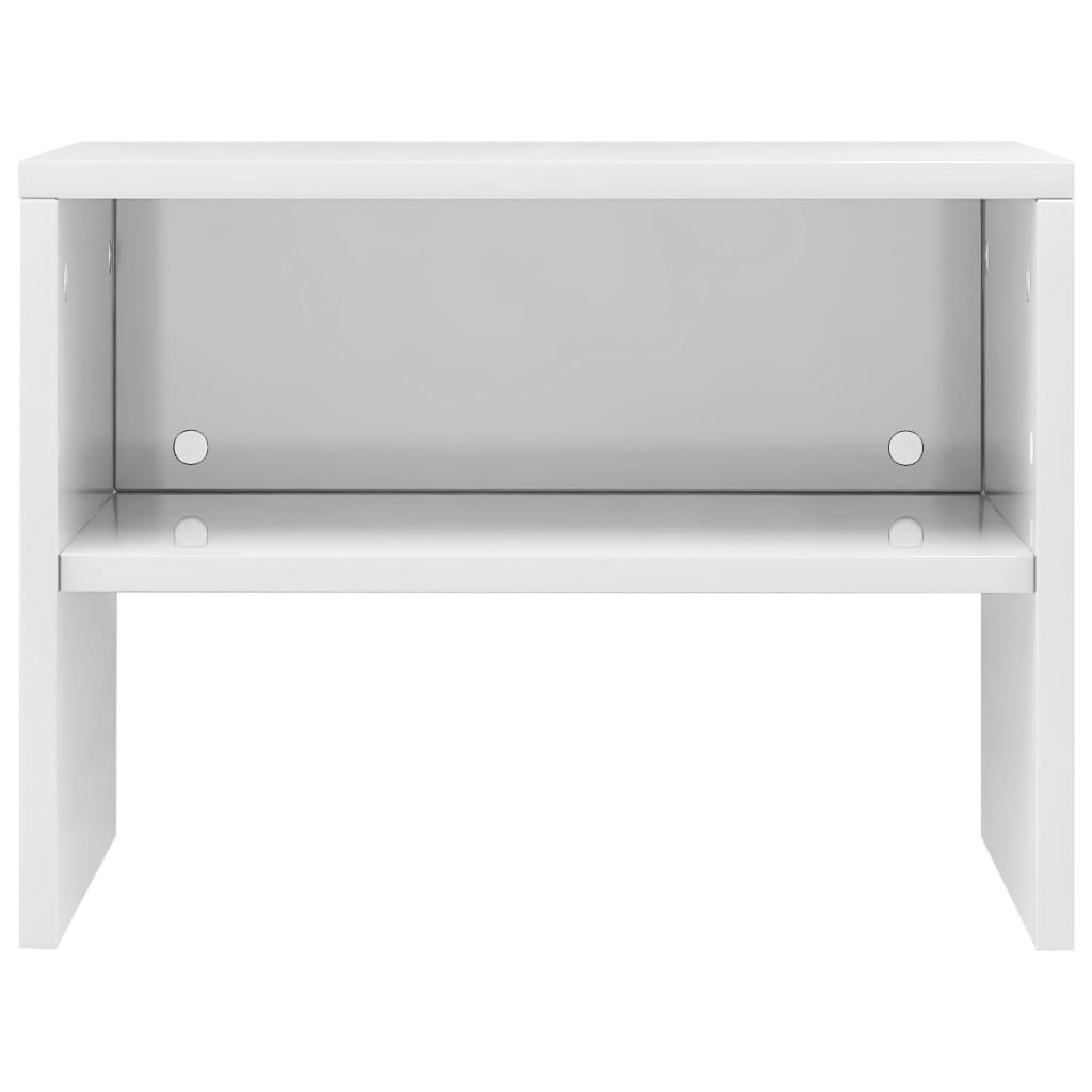 Bedside Cabinet High Gloss White 40x30x30 cm Engineered Wood