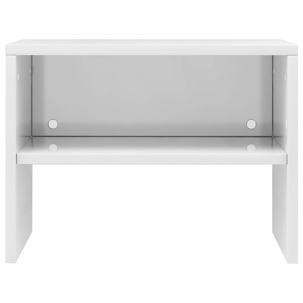 Bedside Cabinets 2 pcs High Gloss White 40x30x30 cm Engineered Wood