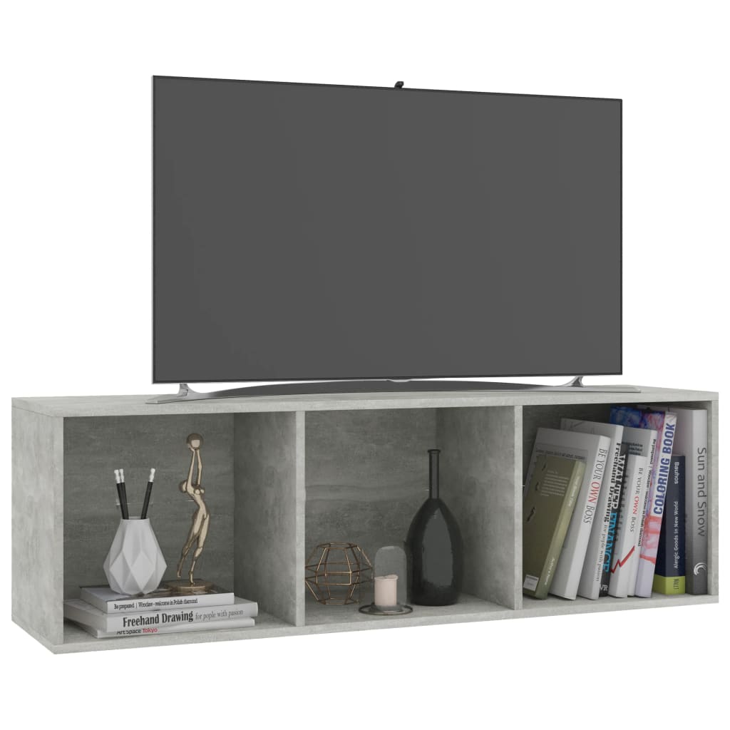 Book Cabinet/TV Cabinet Concrete Grey 36x30x114 cm Engineered Wood