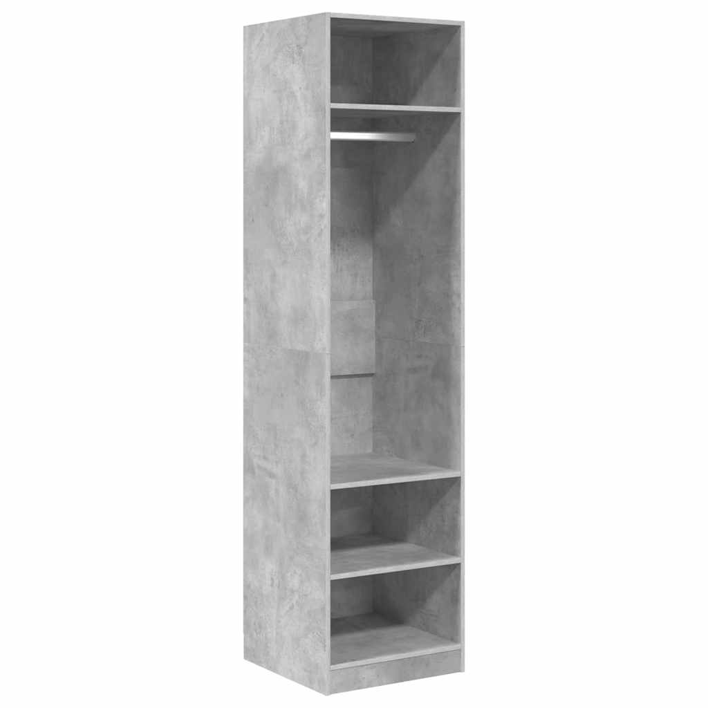 Wardrobe Concrete Grey 50x50x200 cm Engineered Wood
