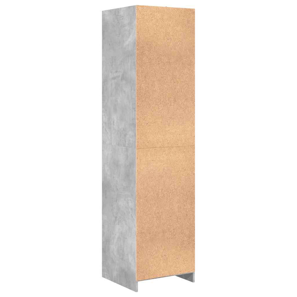 Wardrobe Concrete Grey 50x50x200 cm Engineered Wood