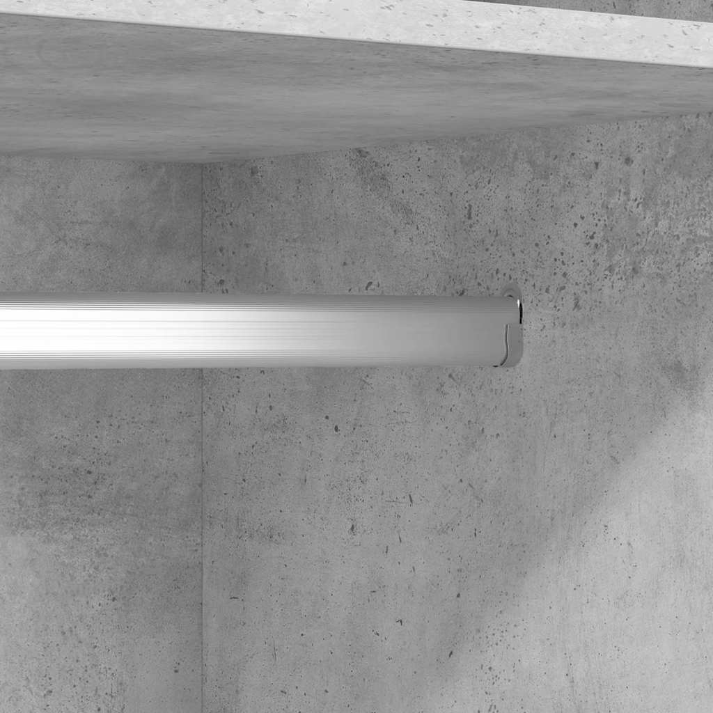 Wardrobe Concrete Grey 50x50x200 cm Engineered Wood