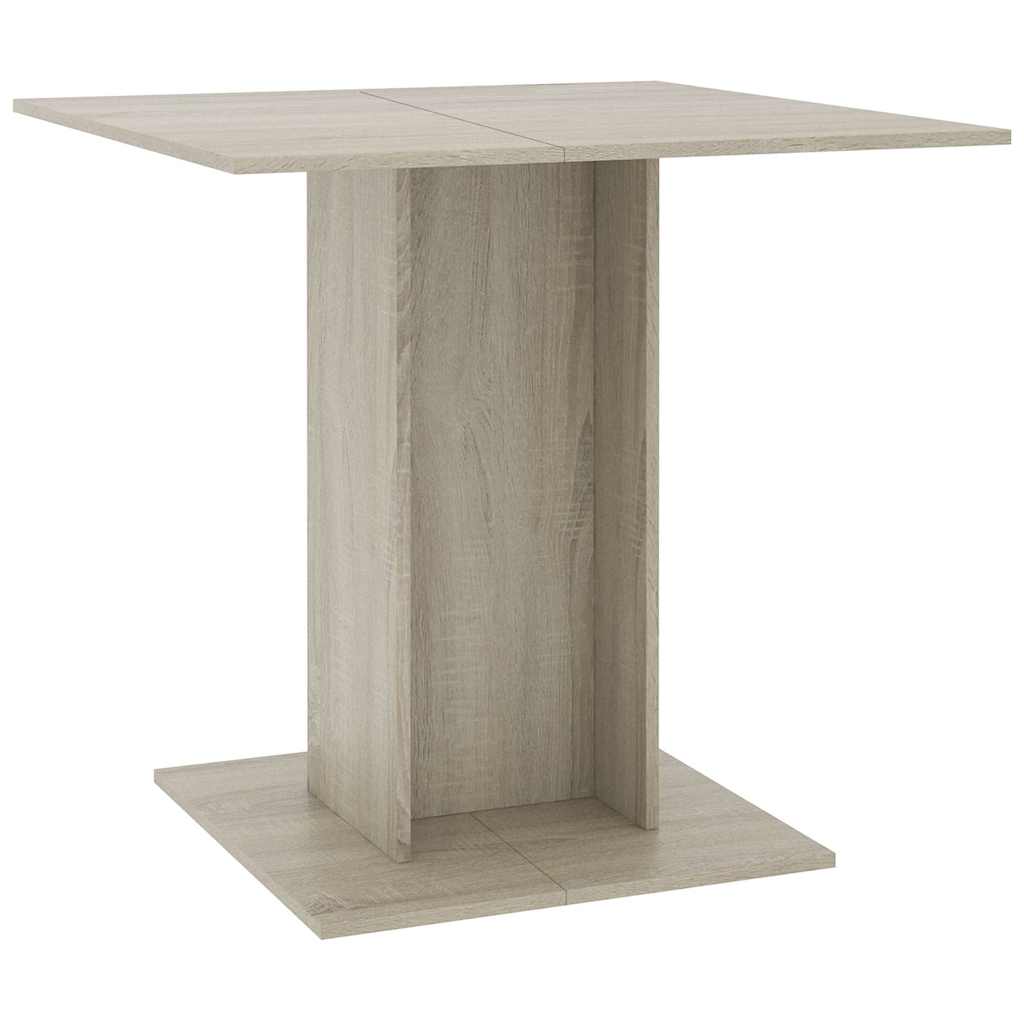 Dining Table Sonoma Oak 80x80x75 cm Engineered Wood