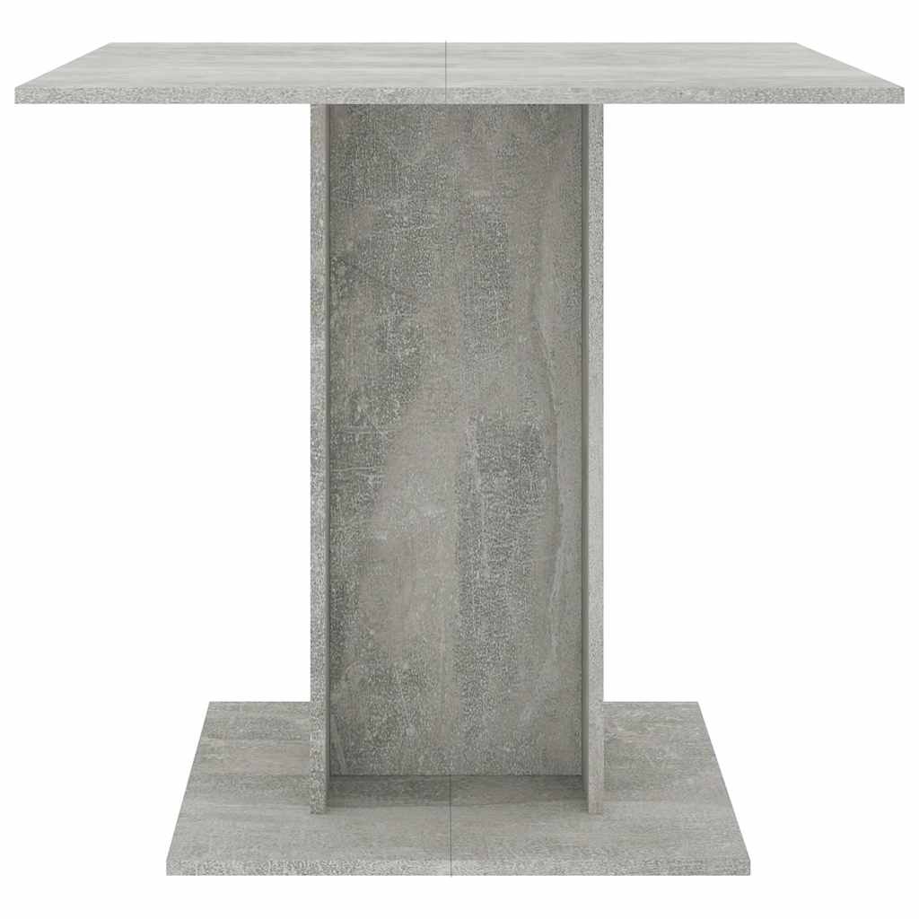 Dining Table Concrete Grey 80x80x75 cm Engineered Wood