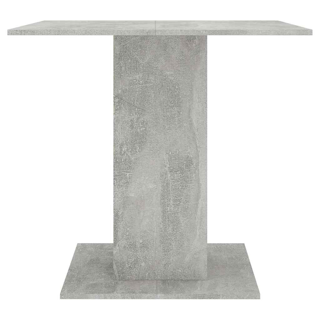 Dining Table Concrete Grey 80x80x75 cm Engineered Wood