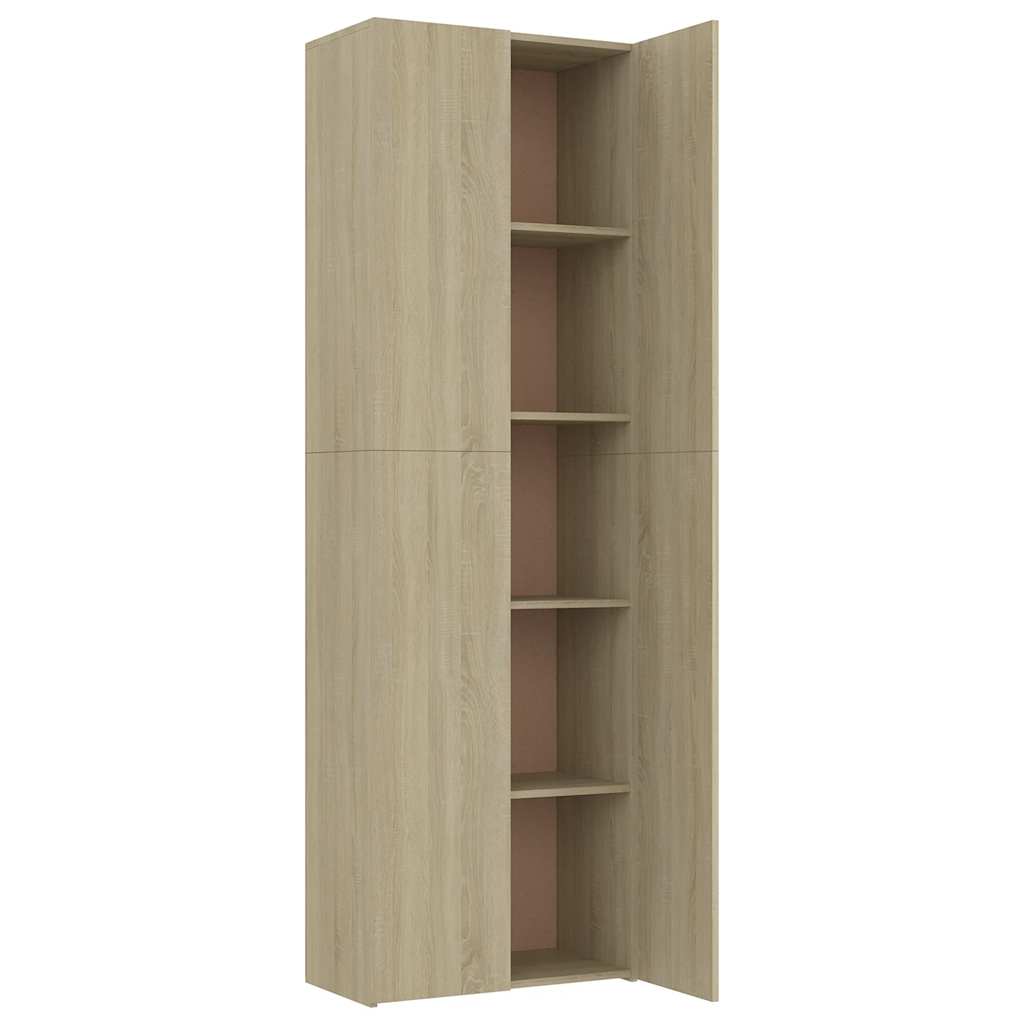 Office Cabinet Sonoma Oak 60x32x190 cm Engineered Wood