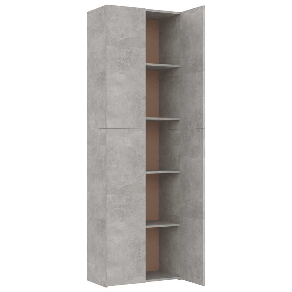 Office Cabinet Concrete Grey 60x32x190 cm Engineered Wood