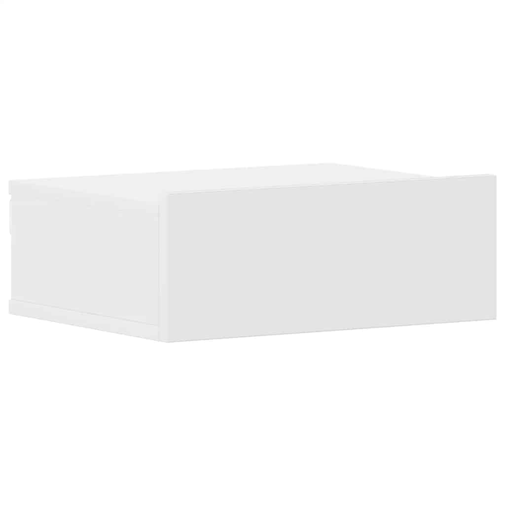 Floating Nightstand White 40x30x15cm Engineered Wood