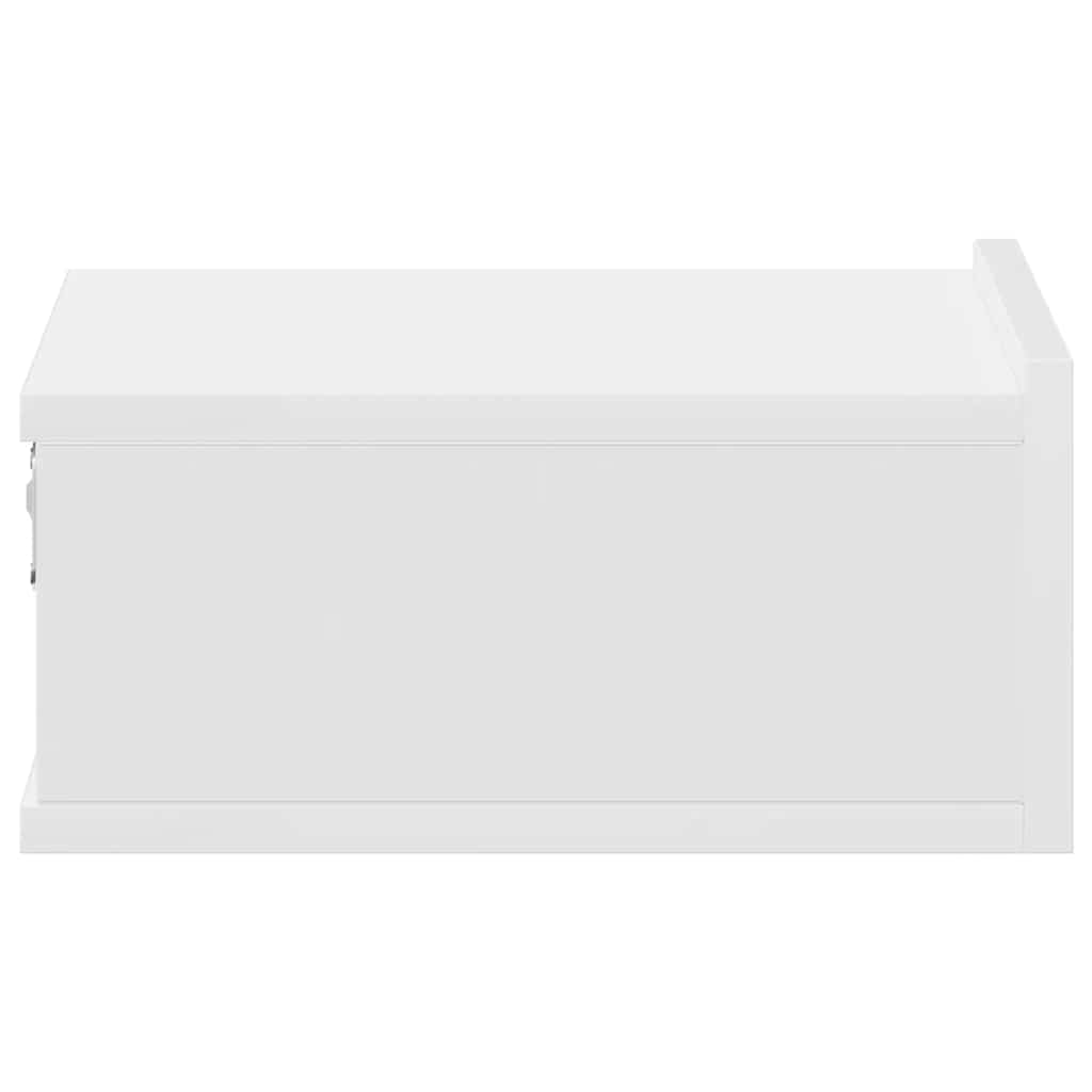 Floating Nightstands 2 pcs White 40x30x15cm Engineered Wood