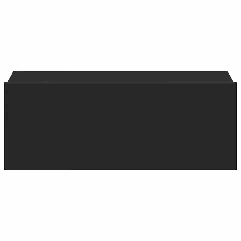 Floating Nightstands 2 pcs Black 40x30x15 cm Engineered Wood