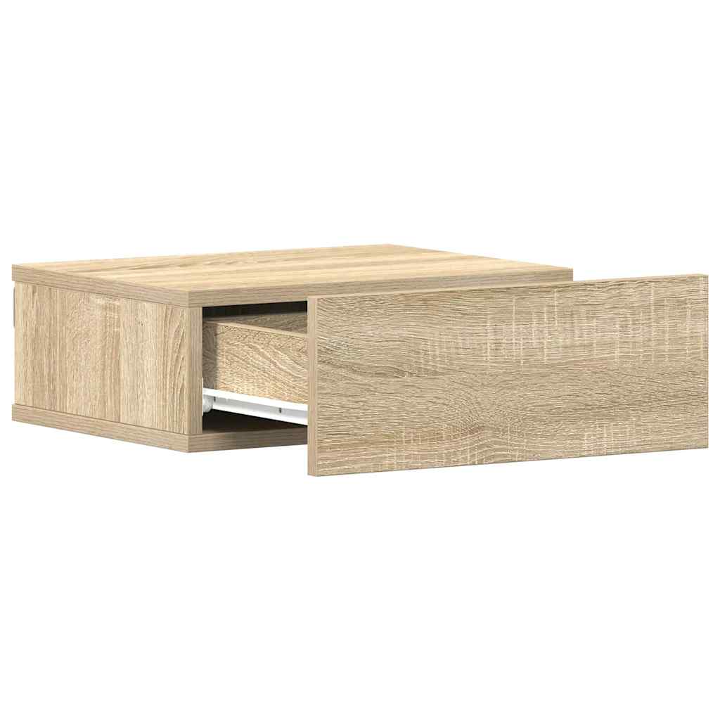 Floating Nightstand Sonoma Oak 40x30x15 cm Engineered Wood