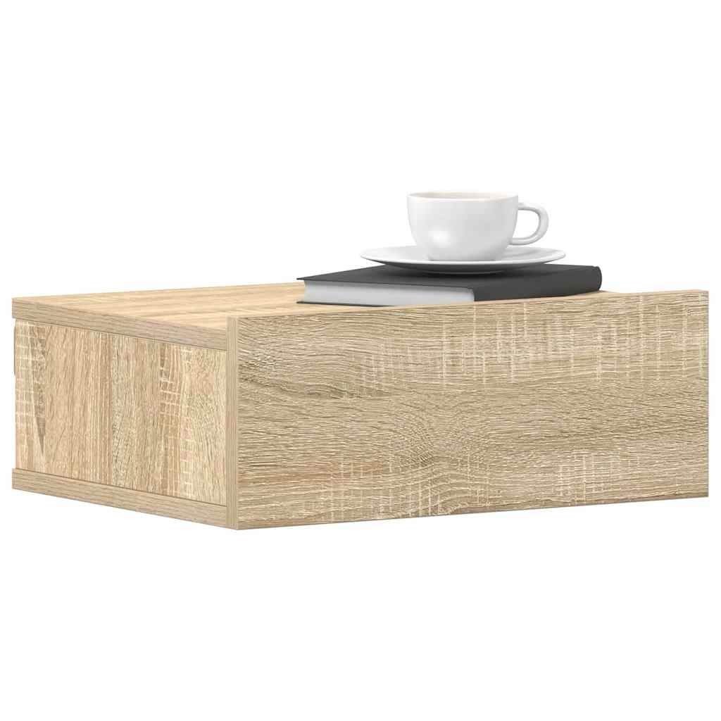 Floating Nightstands 2 pcs Sonoma Oak 40x30x15 cm Engineered Wood