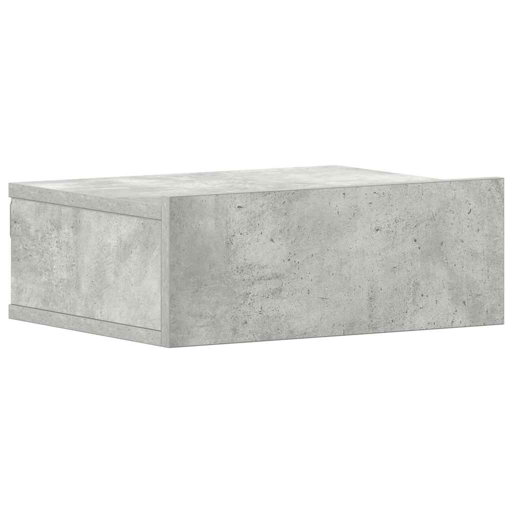 Floating Nightstand Concrete Grey 40x30x15 cm Engineered Wood