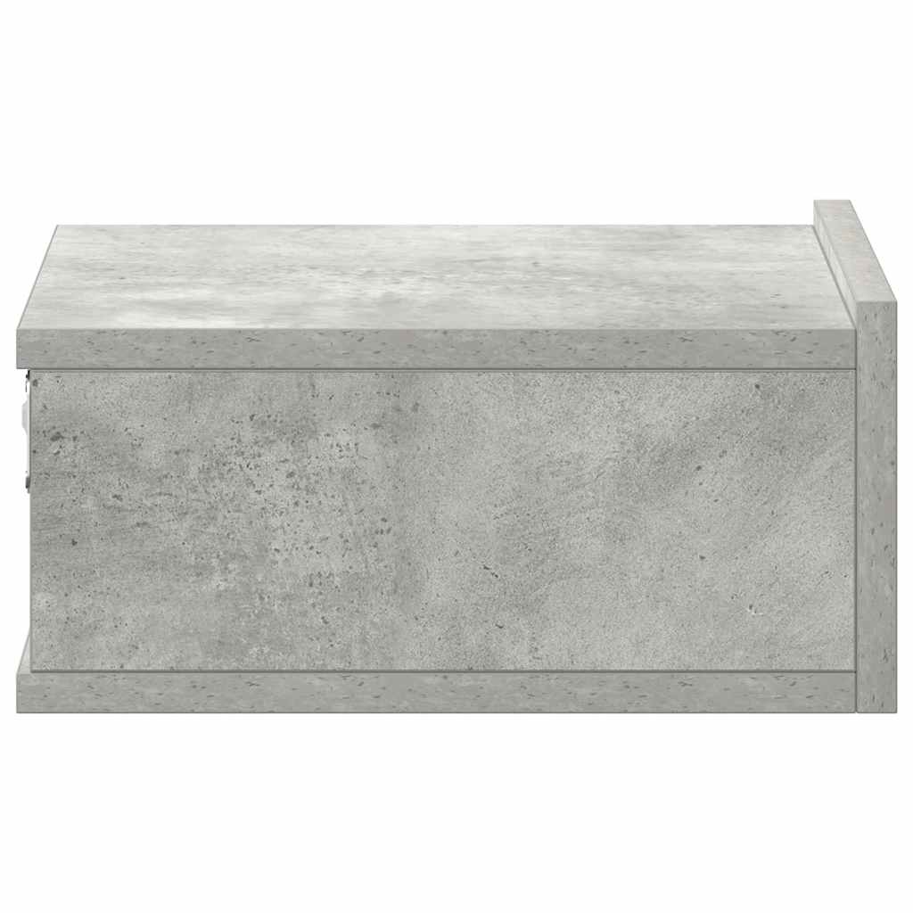 Floating Nightstand Concrete Grey 40x30x15 cm Engineered Wood