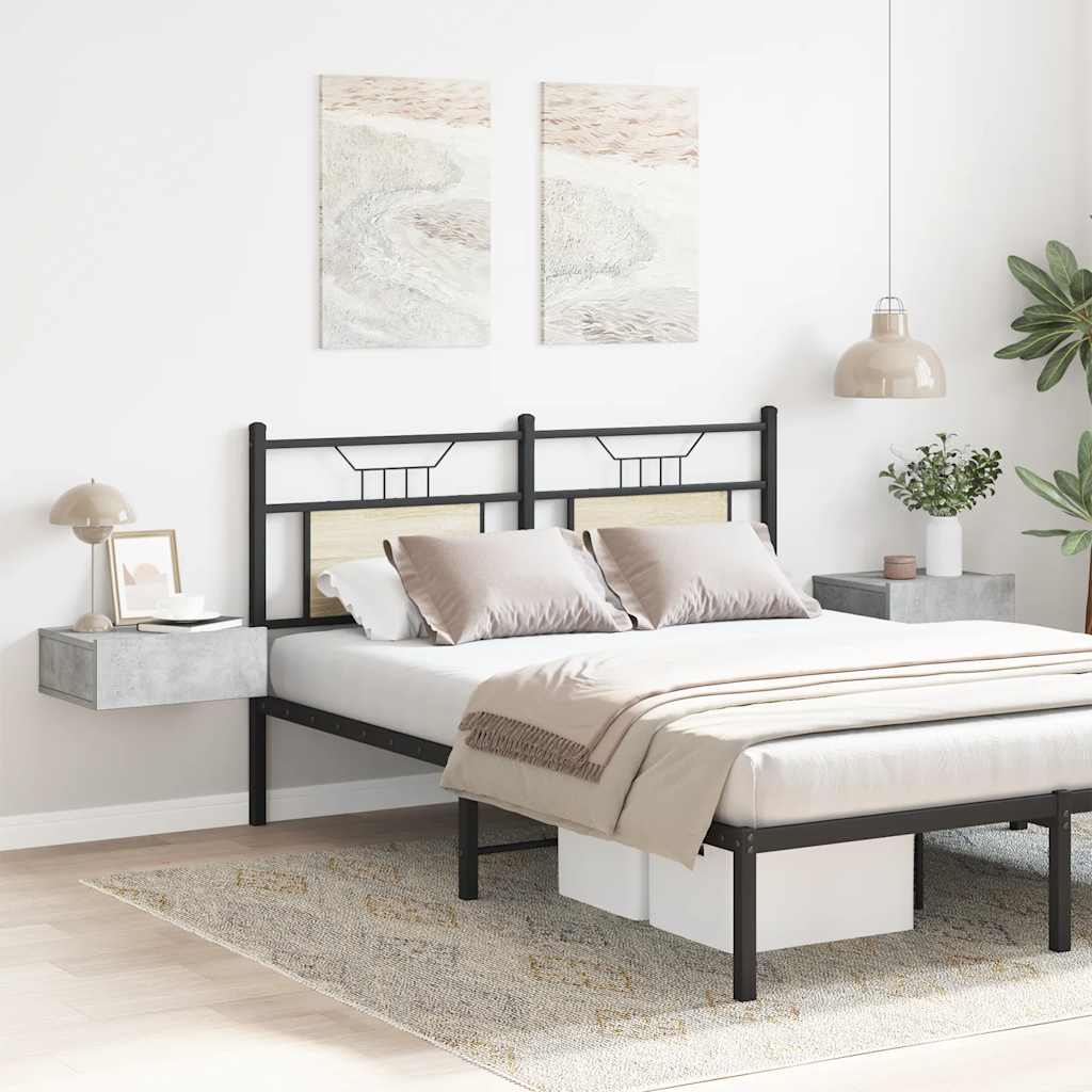 Floating Nightstands 2 pcs Concrete Grey 40x30x15 cm Engineered Wood