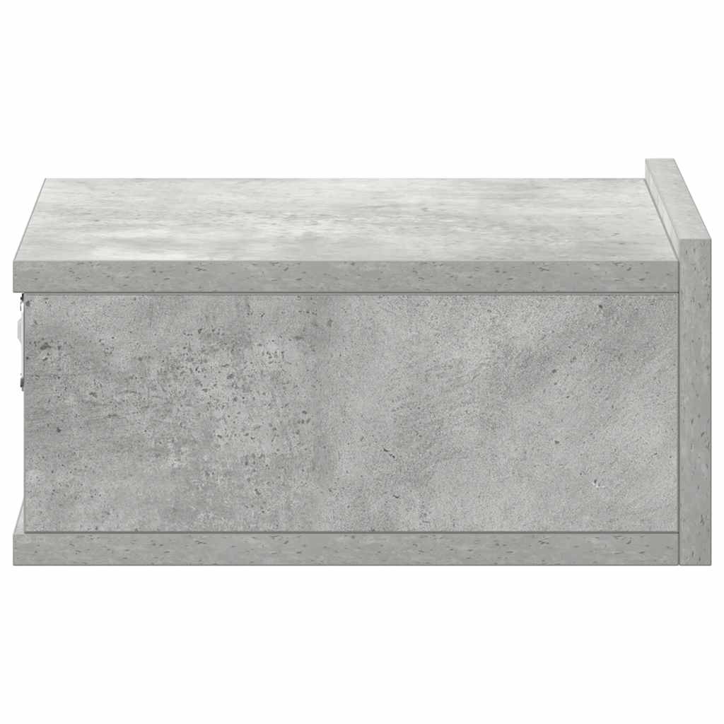 Floating Nightstands 2 pcs Concrete Grey 40x30x15 cm Engineered Wood