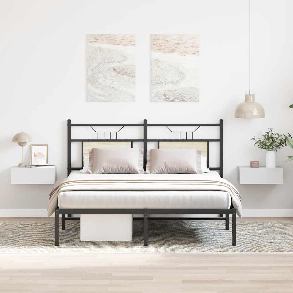 Floating Nightstands 2 pcs High Gloss White 40x30x15 cm Engineered Wood