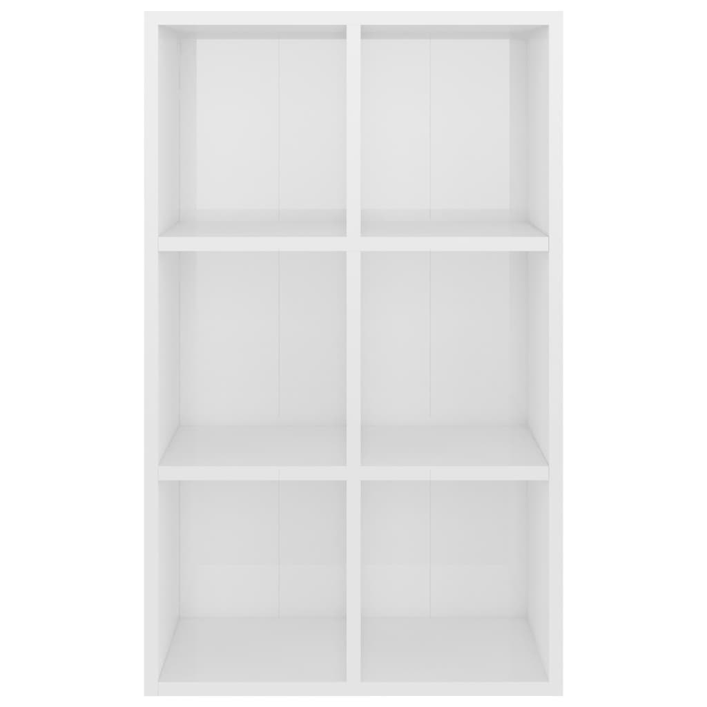 Book Cabinet/Sideboard High Gloss White 66x30x98 cm Engineered Wood