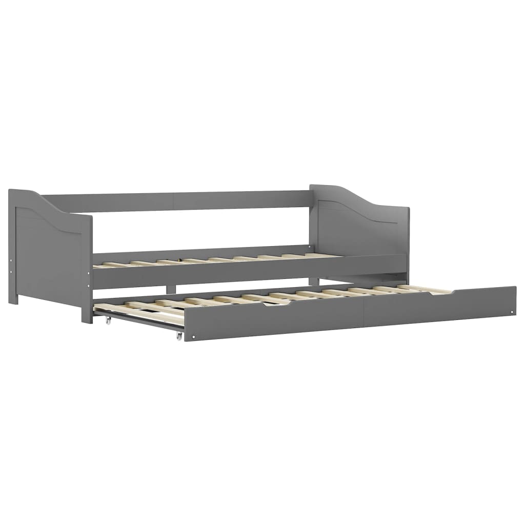 Pull-out Sofa Bed Frame without Mattress Grey 90x200 cm