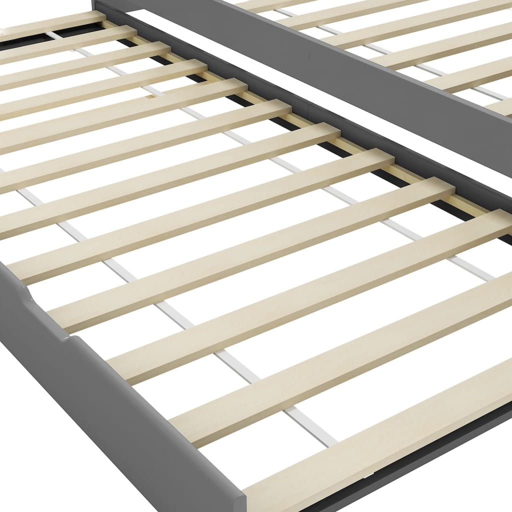 Pull-out Sofa Bed Frame without Mattress Grey 90x200 cm