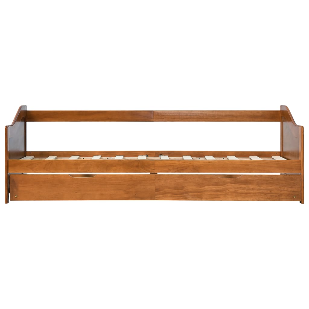 Pull-out Sofa Bed Frame without Mattress Honey Brown 90x200 cm