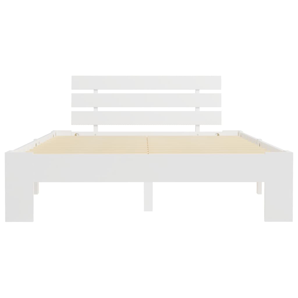 Bed Frame without Mattress White 140x200cm Solid Wood Pine