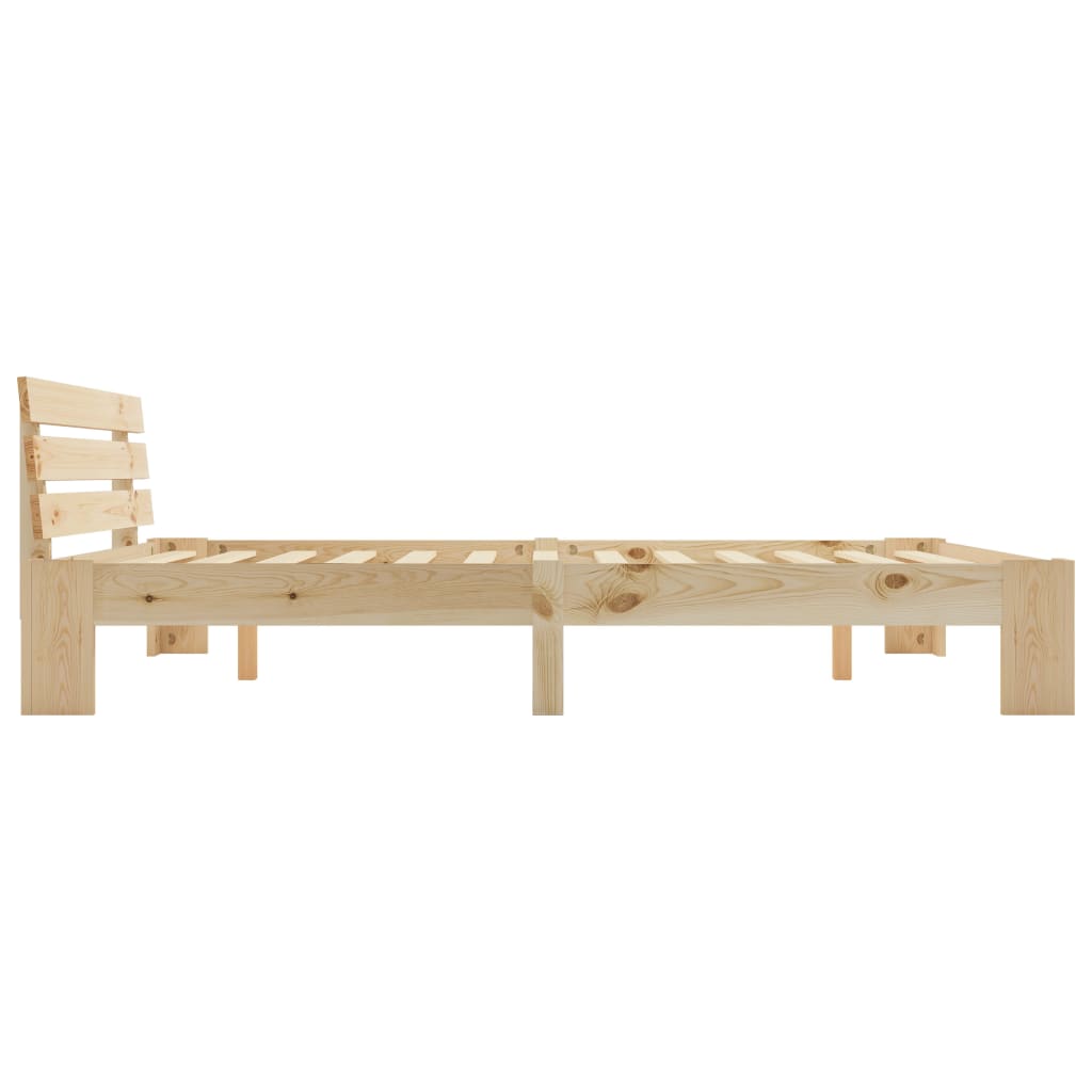 Bed Frame without Mattress 160x200cm Solid Wood Pine