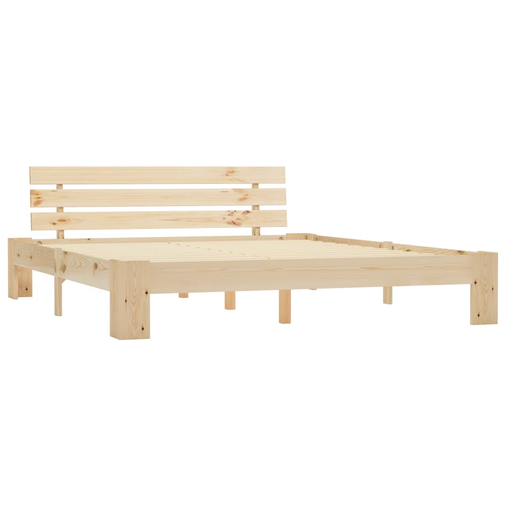 Bed Frame without Mattress 180x200cm Solid Wood Pine