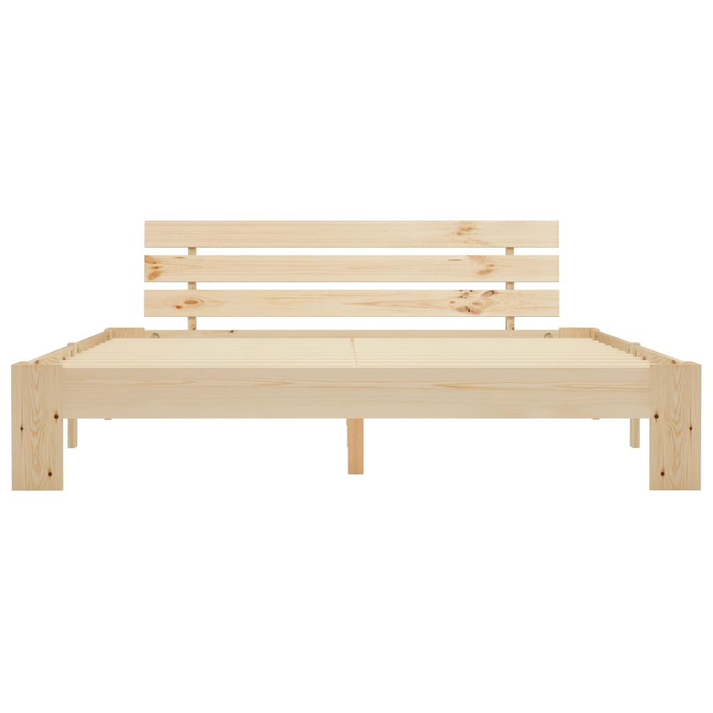 Bed Frame without Mattress 180x200cm Solid Wood Pine