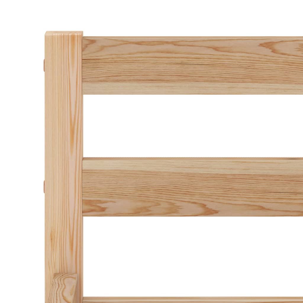 Bed Frame without Mattress Solid Pine Wood 100x200 cm