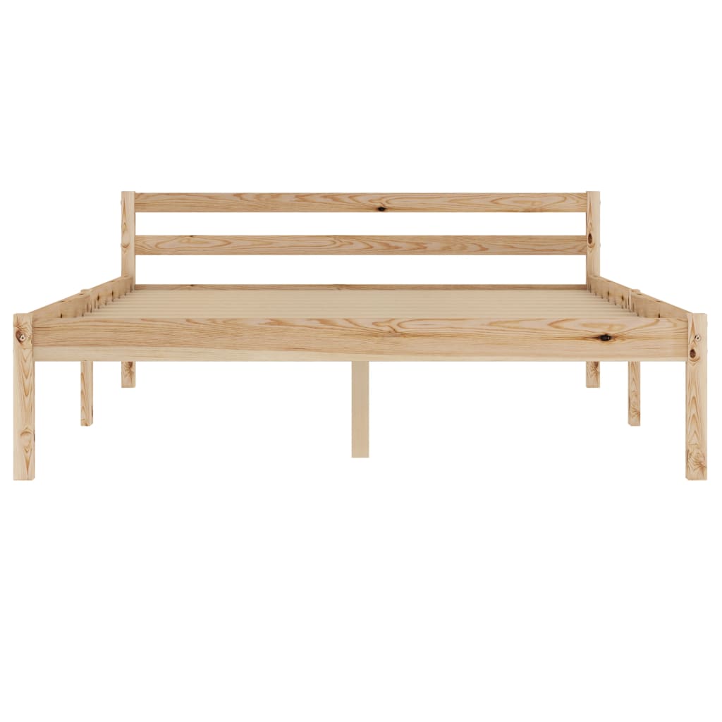Bed Frame without Mattress Solid Pine Wood 120x200 cm