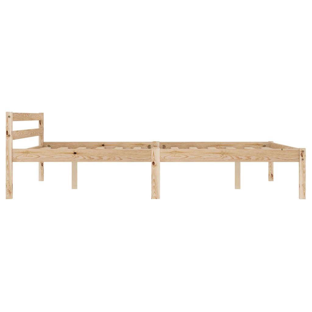 Bed Frame without Mattress Solid Pine Wood 120x200 cm