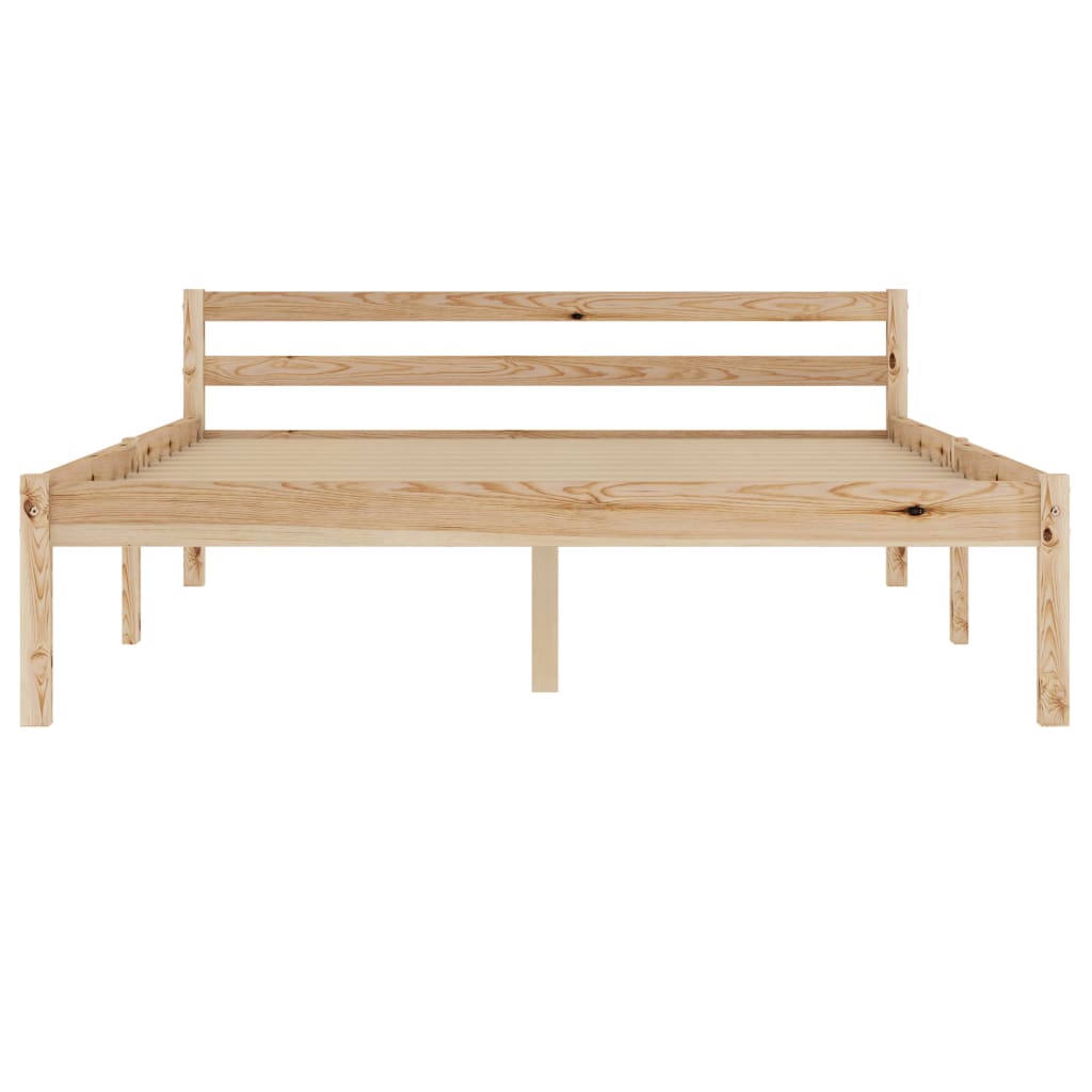 Bed Frame without Mattress Solid Pine Wood 140x200 cm