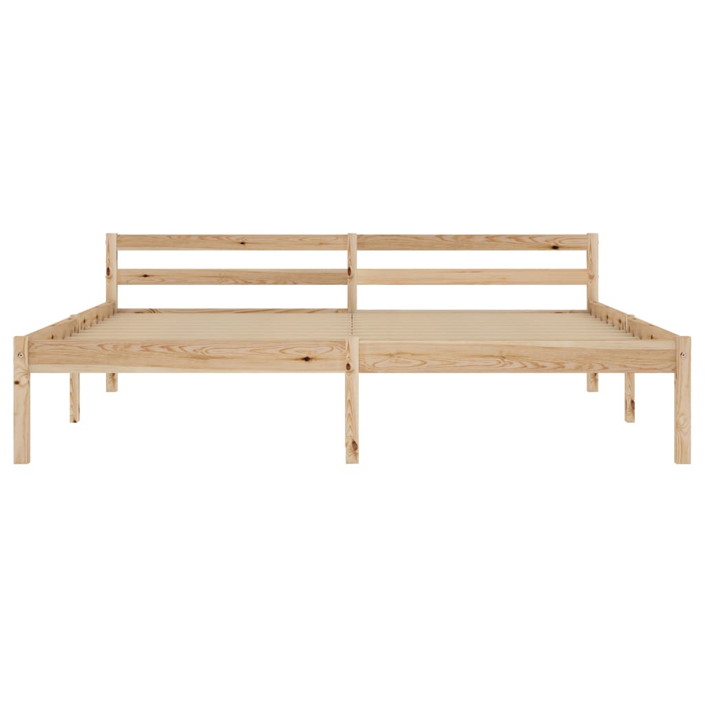 Bed Frame without Mattress Solid Pine Wood 160x200 cm